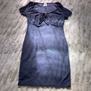 Steel Blue Midi Dress